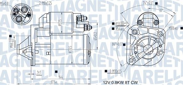 Magneti Marelli 063721442010 - Motorino d'avviamento autozon.pro