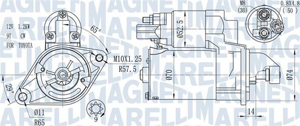 Magneti Marelli 063721450010 - Motorino d'avviamento autozon.pro