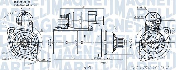 Magneti Marelli 063721508010 - Motorino d'avviamento autozon.pro