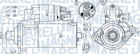 Magneti Marelli 063721512010 - Motorino d'avviamento autozon.pro