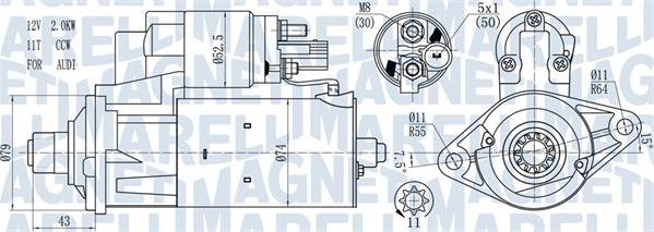 Magneti Marelli 063721584010 - Motorino d'avviamento autozon.pro