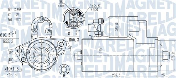 Magneti Marelli 063721521010 - Motorino d'avviamento autozon.pro