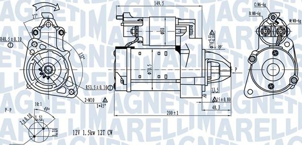 Magneti Marelli 063721527010 - Motorino d'avviamento autozon.pro