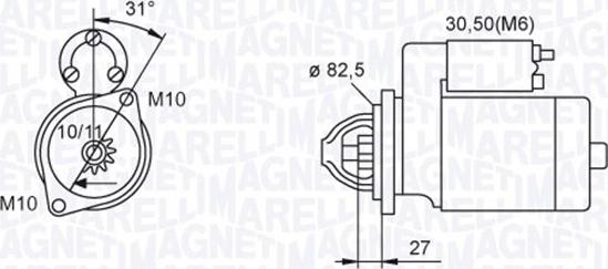 Magneti Marelli 063721044010 - Motorino d'avviamento autozon.pro