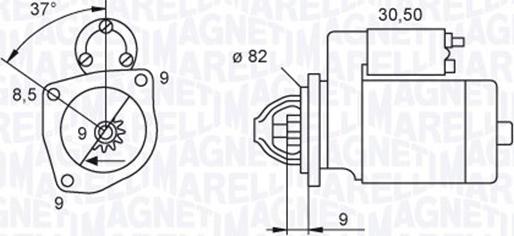 Magneti Marelli 063721045010 - Motorino d'avviamento autozon.pro