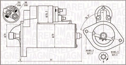 Magneti Marelli 063721135010 - Motorino d'avviamento autozon.pro