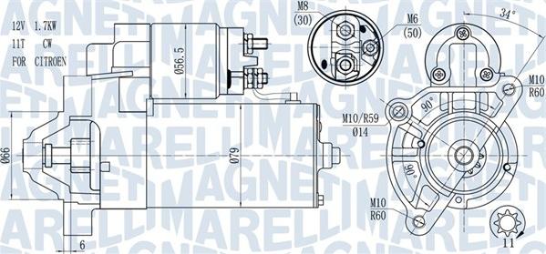 Magneti Marelli 063721177010 - Motorino d'avviamento autozon.pro