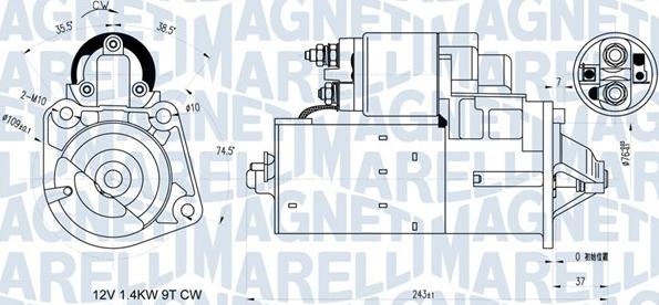 Magneti Marelli 063721398010 - Motorino d'avviamento autozon.pro