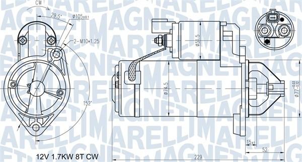 Magneti Marelli 063721365010 - Motorino d'avviamento autozon.pro