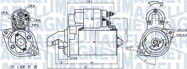 Magneti Marelli 063721256010 - Motorino d'avviamento autozon.pro