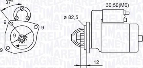 Magneti Marelli 063721264010 - Motorino d'avviamento autozon.pro