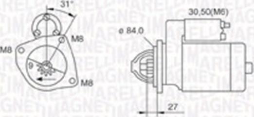 Magneti Marelli 063721203010 - Motorino d'avviamento autozon.pro