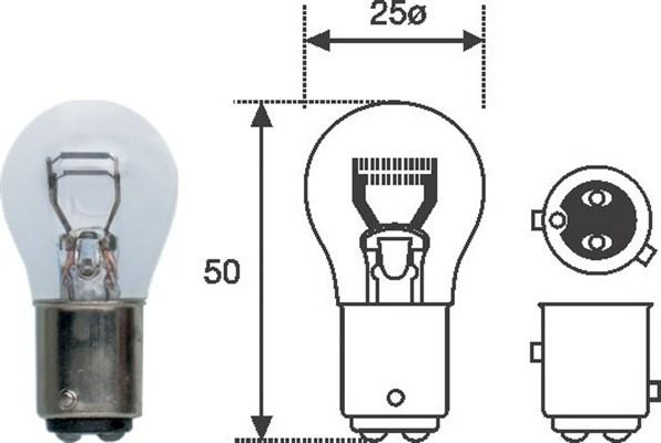 Magneti Marelli 008529100000 - Lampadina, Luce posteriore di stop autozon.pro