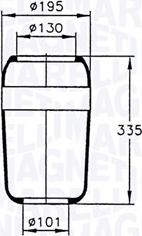 Magneti Marelli 030607020047 - Soffietto, Sospensione pneumatica autozon.pro