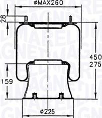 Magneti Marelli 030607020115 - Soffietto, Sospensione pneumatica autozon.pro