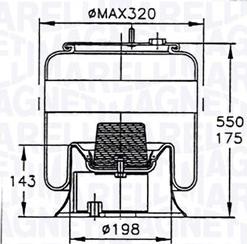 Magneti Marelli 030607020118 - Soffietto, Sospensione pneumatica autozon.pro