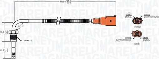 Magneti Marelli 172000041010 - Sensore, Temperatura gas scarico autozon.pro