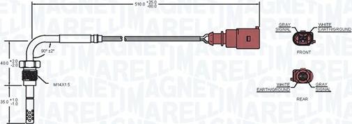 Magneti Marelli 172000019010 - Sensore, Temperatura gas scarico autozon.pro