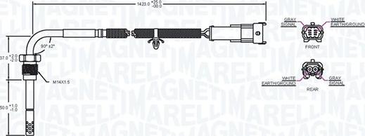 Magneti Marelli 172000077010 - Sensore, Temperatura gas scarico autozon.pro