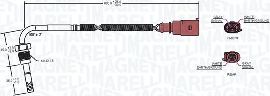 Magneti Marelli 172000137010 - Sensore, Temperatura gas scarico autozon.pro