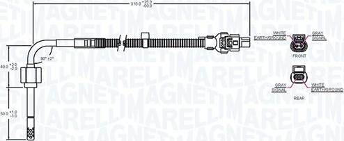 Magneti Marelli 172000179010 - Sensore, Temperatura gas scarico autozon.pro