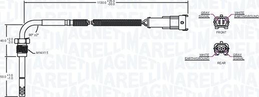 Magneti Marelli 172000225010 - Sensore, Temperatura gas scarico autozon.pro