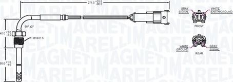 Magneti Marelli 172000227010 - Sensore, Temperatura gas scarico autozon.pro