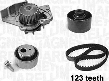 Magneti Marelli 341404160001 - Pompa acqua + Kit cinghie dentate autozon.pro