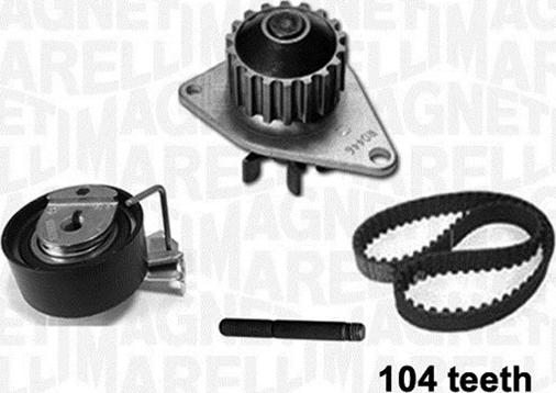 Magneti Marelli 341405310002 - Pompa acqua + Kit cinghie dentate autozon.pro