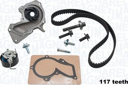 Magneti Marelli 341405780001 - Pompa acqua + Kit cinghie dentate autozon.pro