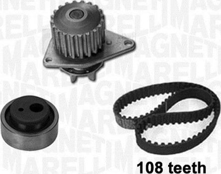 Magneti Marelli 341401950001 - Pompa acqua + Kit cinghie dentate autozon.pro