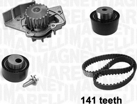 Magneti Marelli 341401900001 - Pompa acqua + Kit cinghie dentate autozon.pro