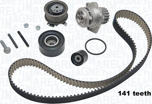 Magneti Marelli 341401450001 - Pompa acqua + Kit cinghie dentate autozon.pro