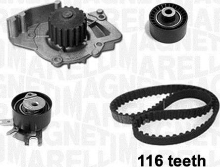 Magneti Marelli 341401690001 - Pompa acqua + Kit cinghie dentate autozon.pro