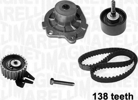 Magneti Marelli 341403980001 - Pompa acqua + Kit cinghie dentate autozon.pro