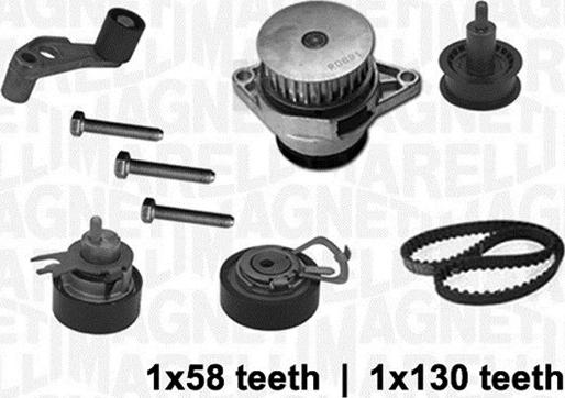 Magneti Marelli 341403680002 - Pompa acqua + Kit cinghie dentate autozon.pro