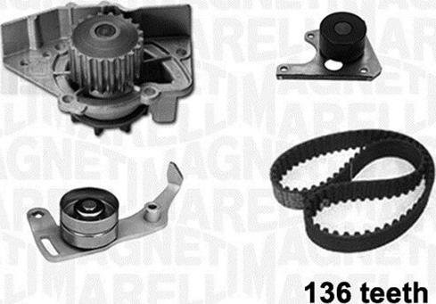 Magneti Marelli 341402080001 - Pompa acqua + Kit cinghie dentate autozon.pro