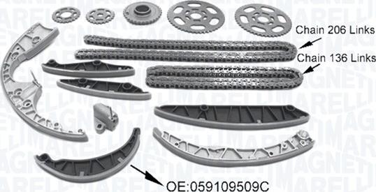 Magneti Marelli 341500001590 - Kit catena distribuzione autozon.pro