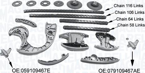 Magneti Marelli 341500001580 - Kit catena distribuzione autozon.pro