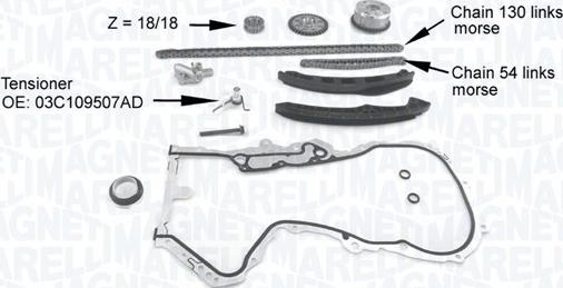 Magneti Marelli 341500001210 - Kit catena distribuzione autozon.pro