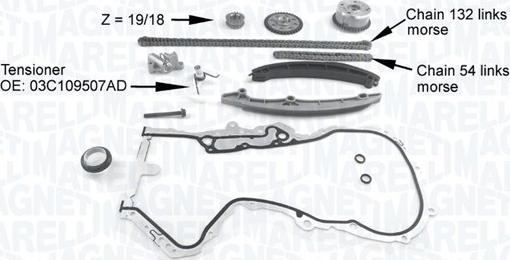 Magneti Marelli 341500001220 - Kit catena distribuzione autozon.pro