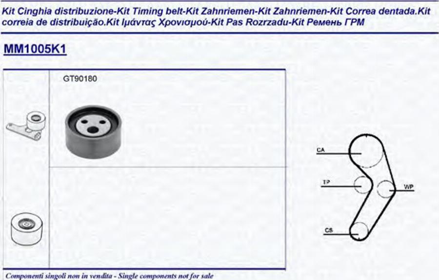 Magneti Marelli 341310051101 - Kit cinghie dentate autozon.pro