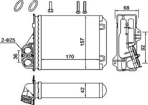 Magneti Marelli 359000391990 - Scambiatore calore, Riscaldamento abitacolo autozon.pro