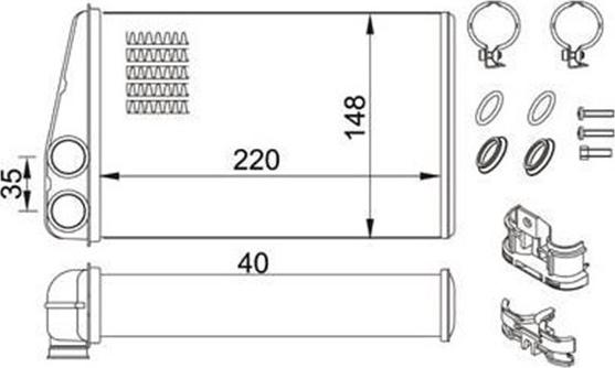 Magneti Marelli 359000391970 - Scambiatore calore, Riscaldamento abitacolo autozon.pro