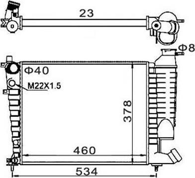 Magneti Marelli 359000300490 - Radiatore, Raffreddamento motore autozon.pro