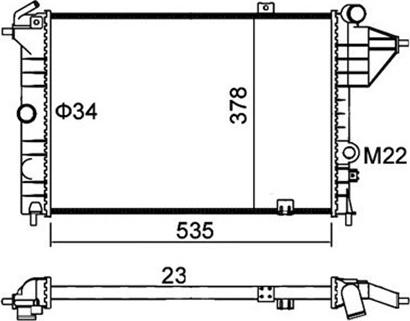 Magneti Marelli 359000300350 - Radiatore, Raffreddamento motore autozon.pro