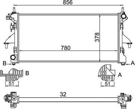 Magneti Marelli 359000301020 - Radiatore, Raffreddamento motore autozon.pro