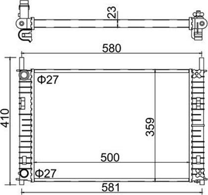 Magneti Marelli 359000301810 - Radiatore, Raffreddamento motore autozon.pro