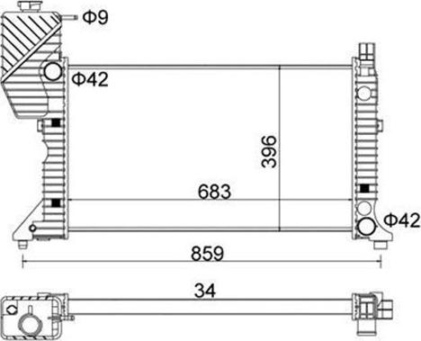 Magneti Marelli 359000301700 - Radiatore, Raffreddamento motore autozon.pro