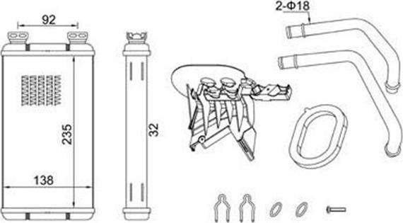 Magneti Marelli 359000302040 - Scambiatore calore, Riscaldamento abitacolo autozon.pro